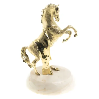 Статуэтка из бронзы "Конь на дыбах" на подставке из мрамора 123322 купить в  Нижнем Новгороде в интернет-магазине Уральский сувенир