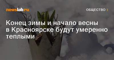 Конец зимы и начало весны в Красноярске будут умеренно теплыми / Новости  общества Красноярска и Красноярского края / 