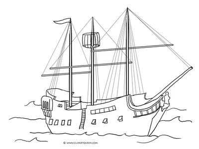 Картина маслом "Трехмачтовый корабль" — В интерьер