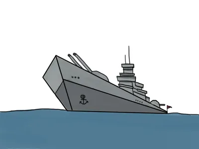 Военный корабль детский рисунок - 64 фото