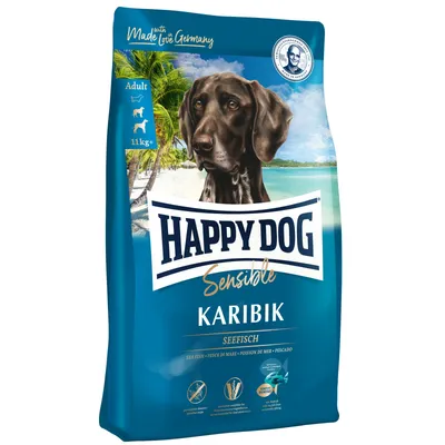 Happy Dog Sensible Karibik Seefisch - монобелковый беззерновой корм для  собак с чувствительным пищеварением, с морской рыбой - купить в Минске  