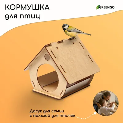 Кормушка-конструктор из хдф для птиц Greengo 05864145: купить за 310 руб в  интернет магазине с бесплатной доставкой