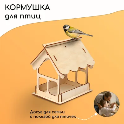 Деревянная кормушка-конструктор для птиц «Домик» своими руками, 12 × 17.5 ×  14.5 см, Greengo (3104101) - Купить по цене от  руб. | Интернет  магазин 