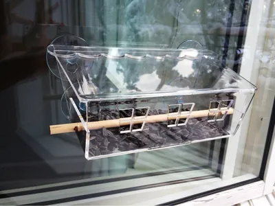 Прозрачная кормушка домик для птиц "Княжий" в магазине «Арт-кормушка» на  Ламбада-маркете