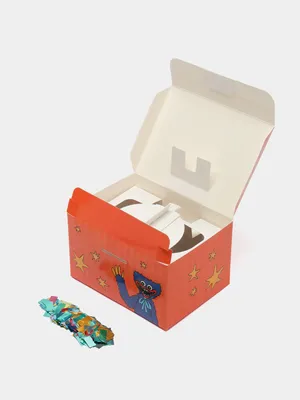 Подарочная коробка с конфетти / Вау коробка для детей купить по цене 320 ₽  в интернет-магазине KazanExpress