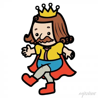 Король из мультфильма — раскраска для детей. Распечатать бесплатно.