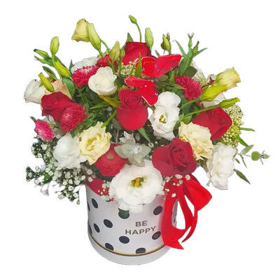 Корзина цветов "Счастье" - Цветочный магазин Камелия