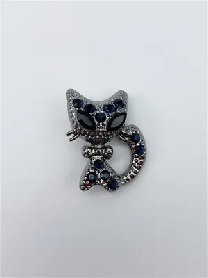 Брошь в виде маленькой черной кошки Красивые 11382701 купить в  интернет-магазине Wildberries