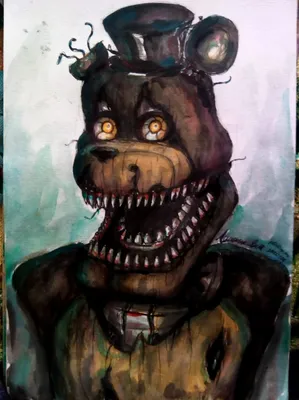 Кошмарный Фредди и акварель 🎨 | Фнаф Амино [FNAF] Amino