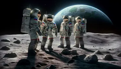 Светодиодный декоративный светильник ночник Космонавт / Астронавт на Луне  купить со скидкой в Москве