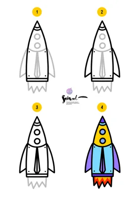 Как нарисовать РАКЕТУ в космосе / Легкие рисунки карандашом / How to draw a  rocket - YouTube