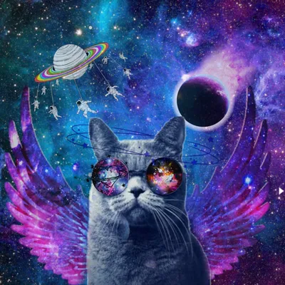 красивые картинки :: арт :: кот :: космос :: Catstronaut :: Vadim Sadovski  / картинки, гифки, прикольные комиксы, интересные статьи по теме.