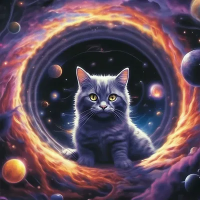 Кот в космосе | Кот, Космос, Звезды