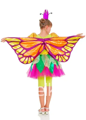 Взрослый карнавальный костюм Бабочка  (черная,фиолетовая,оранжевая,темно-голубая ) 3354, 3357, 3355, 3356 -  Carnaval