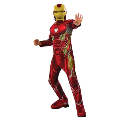 Детский костюм Железного Человека с маской Делюкс (Kids Iron Man Deluxe  Boys Costume - Avengers Assemble) - купить недорого в интернет-магазине  игрушек Super01