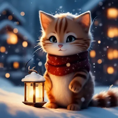 Коты и зима | Пикабу
