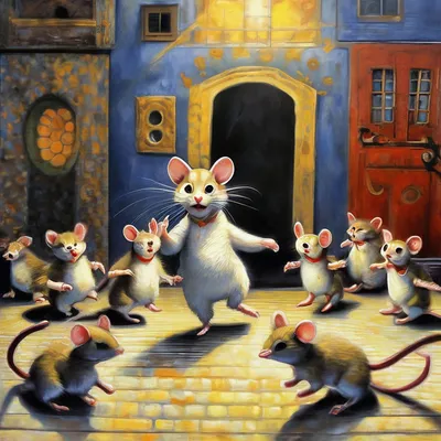 Кот из дома - мыши в пляс» — создано в Шедевруме