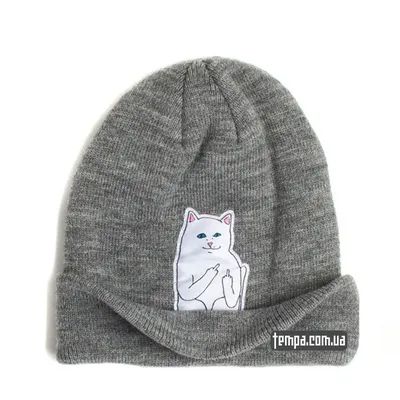 Шапка beanie Ripndip Nermal оригинал кот показывает фак (fuck off) | Tempa