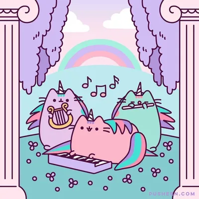 Подушка Кот Пушин Единорог "Pusheen the cat" 30см купить в магазине в Москве