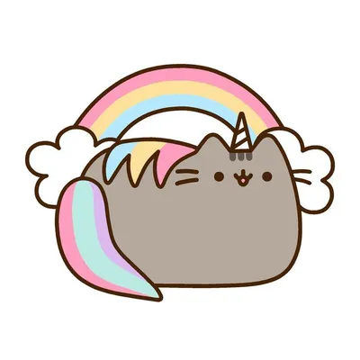 Подушка Кот Пушин Единорог "Pusheen the cat" 30см купить в магазине в Москве