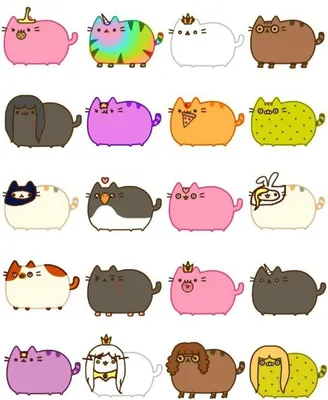 Купить Наклейки стикеры Pusheen 100 шт декоративные толстый серый кот Пушин  кошка, цена 299 грн —  (ID#1142074473)