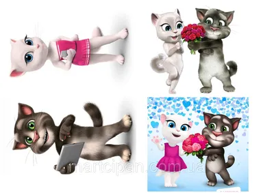 My Talking Tom and Talking Angela Love Story Говорящий кот Том и Анжела ...  | Кот, Томи, Милые рисунки