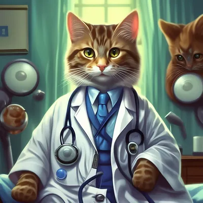 Кот врач картинки