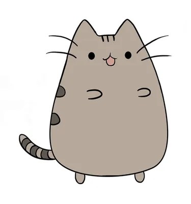 Мультяшный котик с бантиком - 70 фото