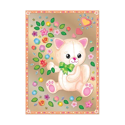 ᐉ Купить Картина по номерам Пятнистый котик с цветами BS52626 • цена 245  грн в Украине
