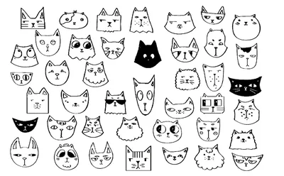 Картинки котов для срисовки - 84 фото