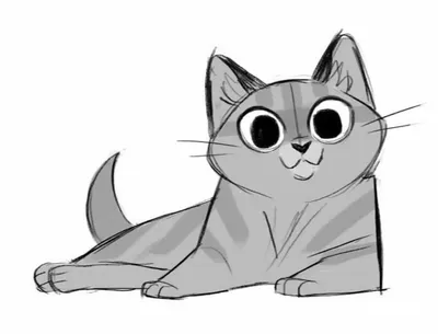 Легкий рисунок для срисовки кота - 80 фото