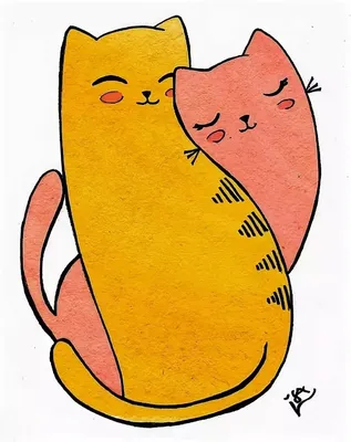Кавайные рисунки животных для срисовки | Cats illustration, Cat  illustration, Cat art