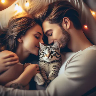 Любовь💜 и котики😽 , высокая …» — создано в Шедевруме