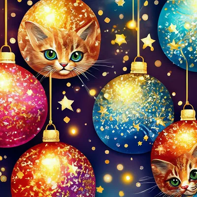 Обои на телефон: Новый Год (New Year), Кошки (Коты Котики), Рождество  (Christmas Xmas), Животные, Праздники, 10901 скачать картинку бесплатно.