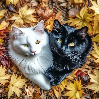 Котики осенью (56 фото) - 56 фото