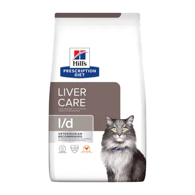 Hill's Prescription Diet l/d Liver Care диетический корм для кошек при  заболеваниях печени, с курицей