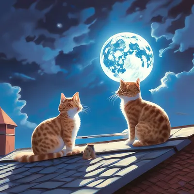 Коты на крыше картинки