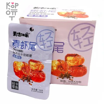 Соевый снэк Suxiawei с Острым вкусом Вегетарианского Краба по цене 40 руб.  в интернет магазине Корейские товары для всей семьи(КорОпт)