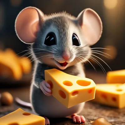 Очень красивая мышь похожая на …» — создано в Шедевруме