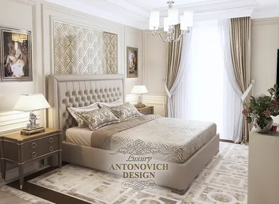 Красивая спальня в пастельной гамме - Luxury Antonovich Design