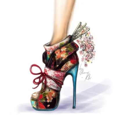 Красивая женская обувь с цветами на белом :: Стоковая фотография ::  Pixel-Shot Studio