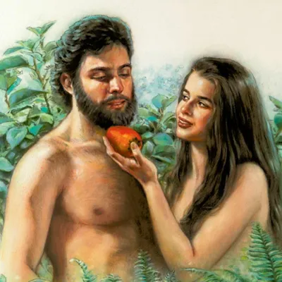 Купить картину на холсте "Адам и Ева (Adam and Eve) – Альбрехт Дюрер  (Albrecht Durer)" с доставкой недорого | Интернет-магазин "АртПостер"