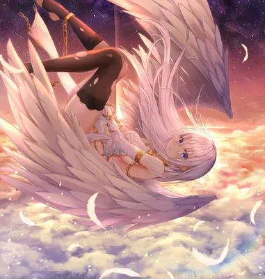 Красивые аниме ангелы картинки