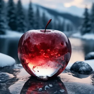 Хрустальное яблоко ледяное зима стоит…» — создано в Шедевруме