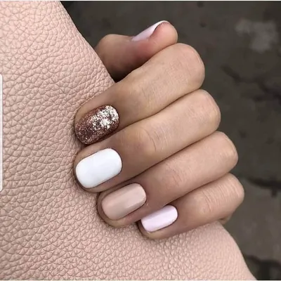 Красивые бежевые ногти - 20Nails