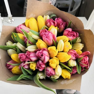 Букет "25 нежно-розовых тюльпанов" - Доставкой цветов в Москве! 15563  товаров! Цены от 487 руб. Цветы Тут
