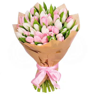 Красивый букет тюльпанов "Майская прохлада" купить в Реутове в Букет-Элит