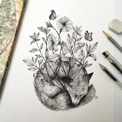 Мелкие рисунки черной ручкой (38 фото) » Рисунки для срисовки и не только