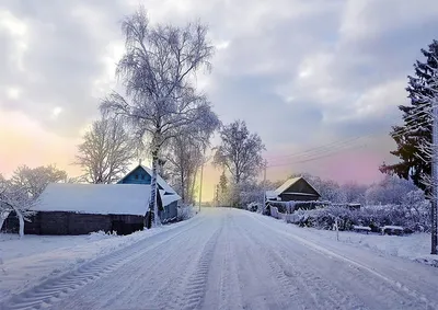 Зима в деревне (10 фото) — Красивые картинки