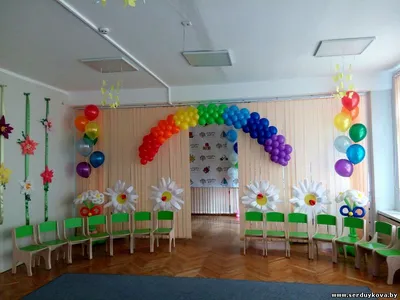 Выпускной в детском саду украшение зала шарами - купить с доставкой в  Москве от "МосШарик"